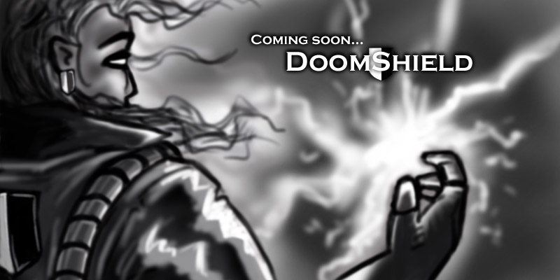 doomshield, the superhero with lightning and force fields