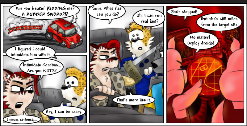 heroes argue, while the piggies plan evil