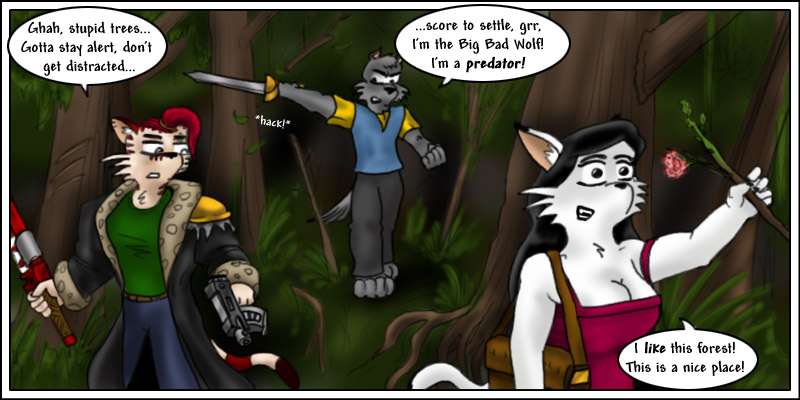 heroes wander in the forest