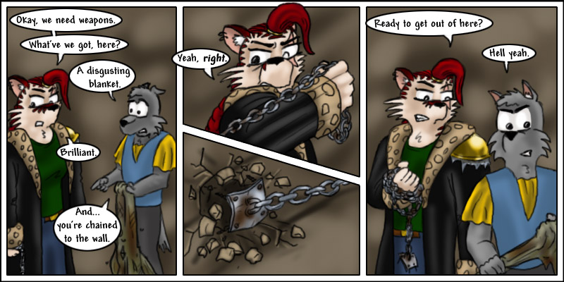 isegrim and escher ready their weapons