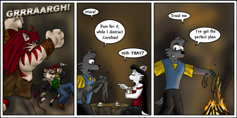 isegrim sets fire to a blanket