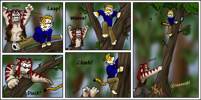 sabe uses parkour to dodge corobas