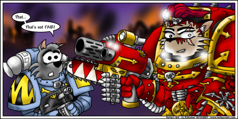 isegrim and escher in warhammer 40k,space wolf and chaos terminator