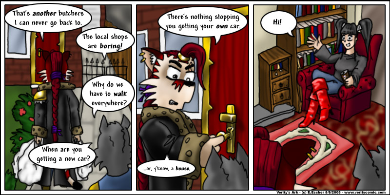 Escher and isegrim are surprised by an intruder