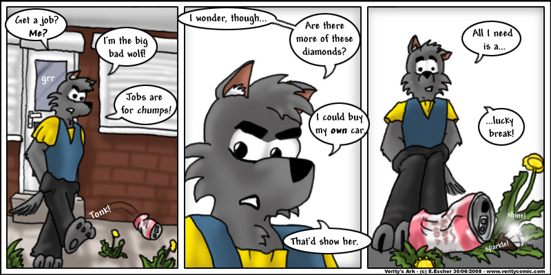 Isegrim finds another diamond in escher's back garden