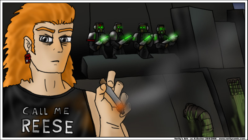 Reese madigan smokes a cigarette while his bodyguards watch