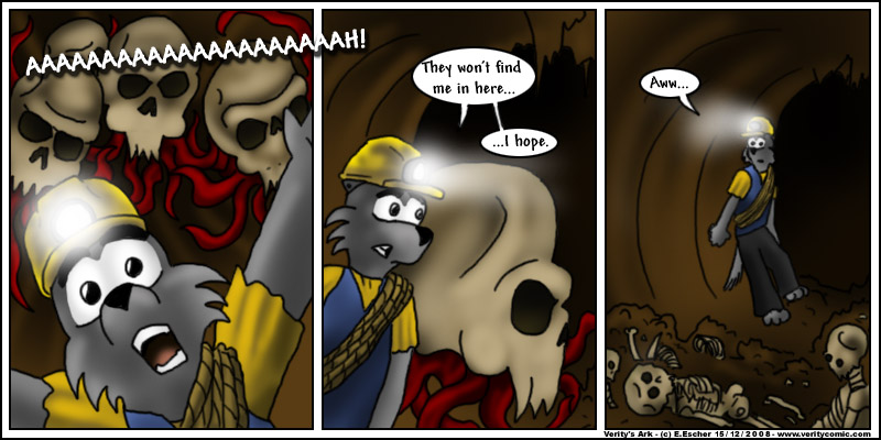 Isegrim hides from the monsters