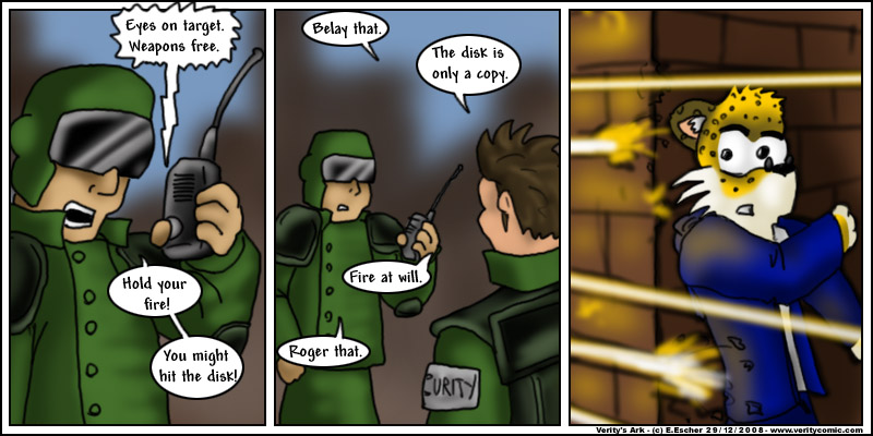 Bad guys open fire on Sabe