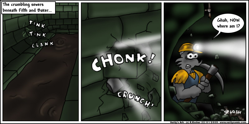 Isegrim wolf tunnels into the local sewers