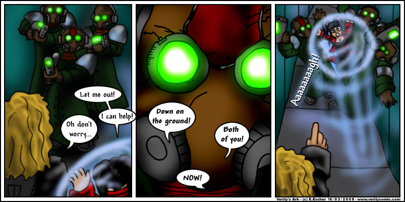 Doomshield uses Eustace as a bowling ball