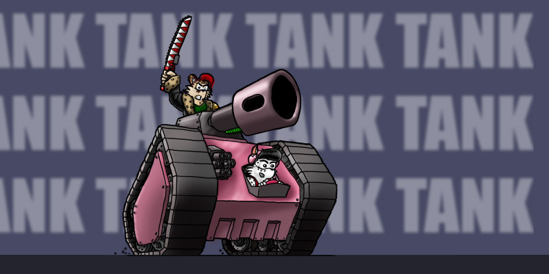 Escher and Mara in their custom tank