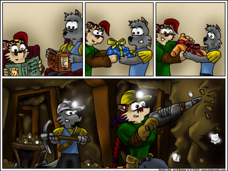 Isegrim and Escher work the mine together