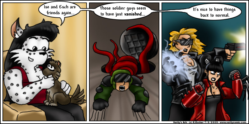 Mara relaxes now that things are back to normal