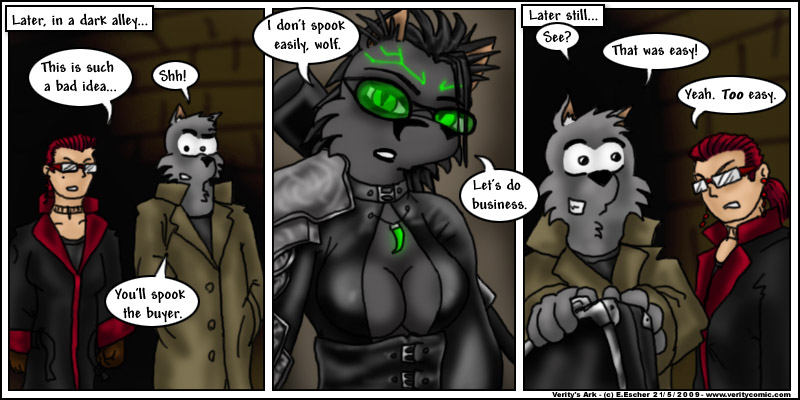 Isegrim sells his diamonds to a mysterious vixen