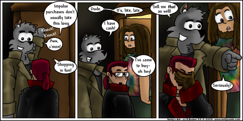 Isegrim sees something else he wants to buy.