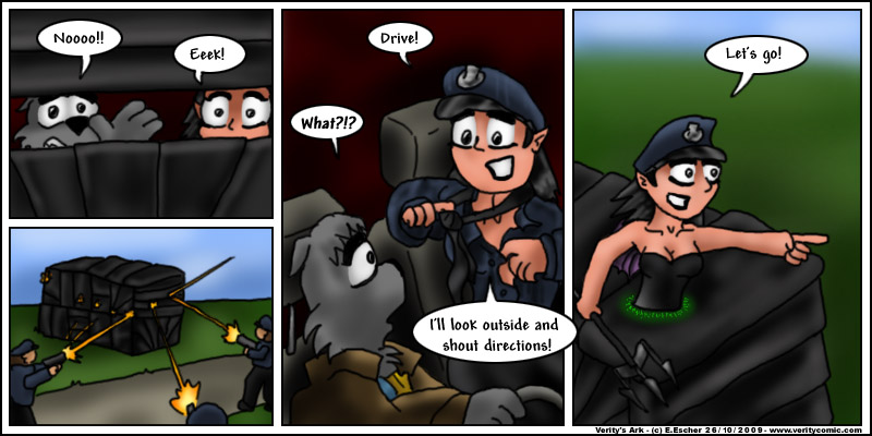 Miki prepares to navigate