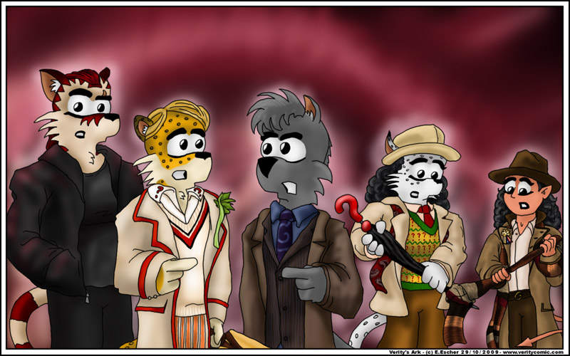 VA cast dress as Doctor Who