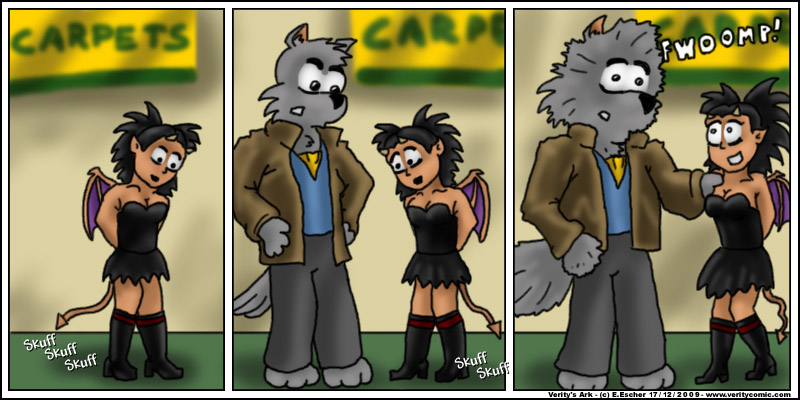 Miki uses the terrain to her advantage