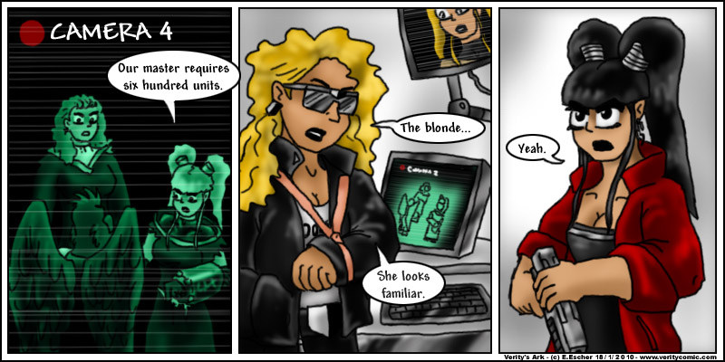 Eustace and Doomshield watch some TV