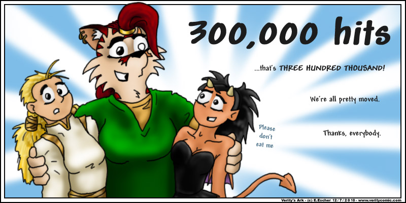 verity, escher and miki celebrate