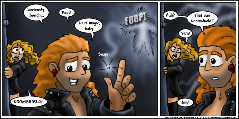 The Dark King zaps Doomshield