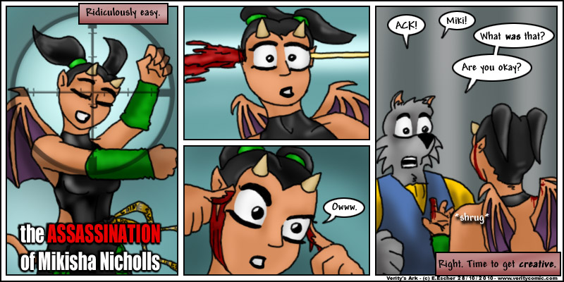 Miki gets shot while dancing