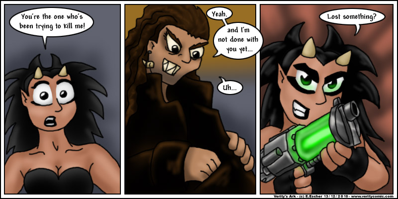 Miki steals the killer's gun