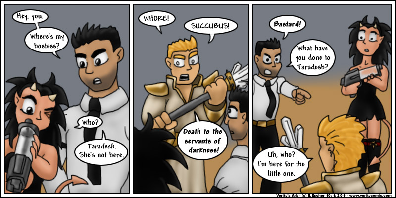 The holy avenger arrives to kill Mikisha