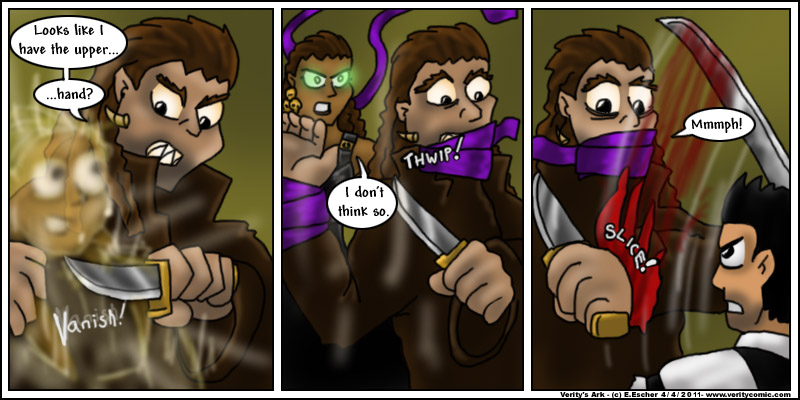 The killer loses his the upper hand