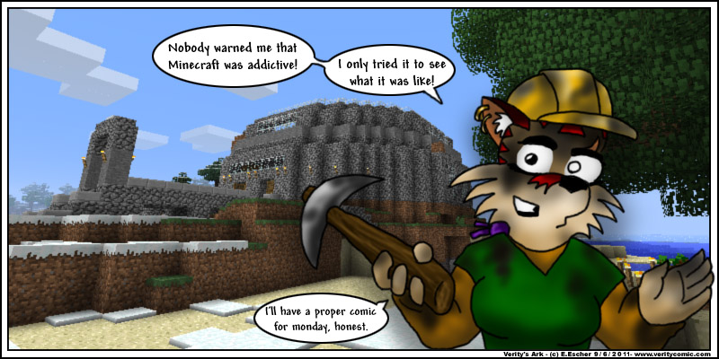 Escher has been playing minecraft