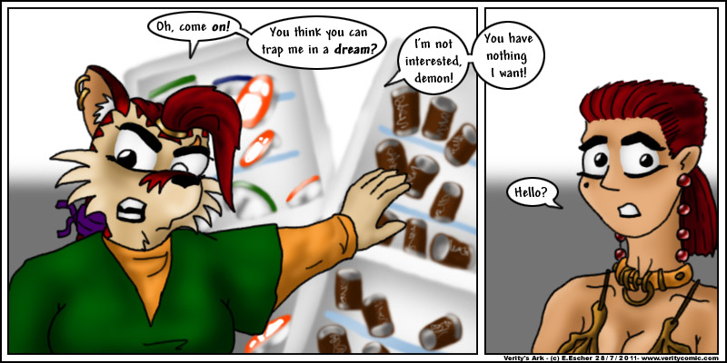 Ruby appears in the dream, dressed as Slave Leia