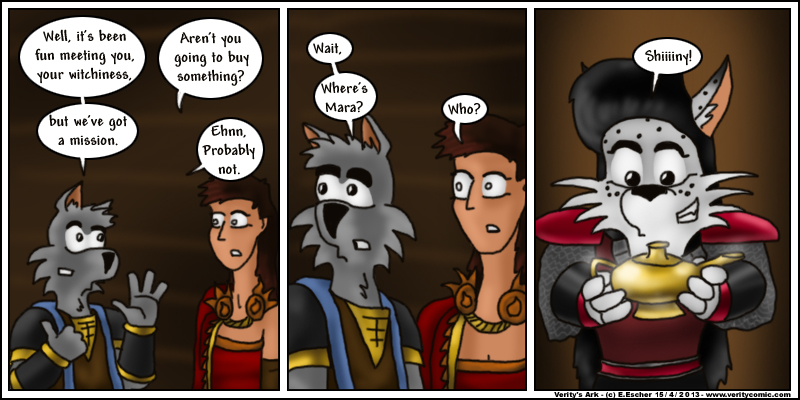 Mara finds a magic lamp